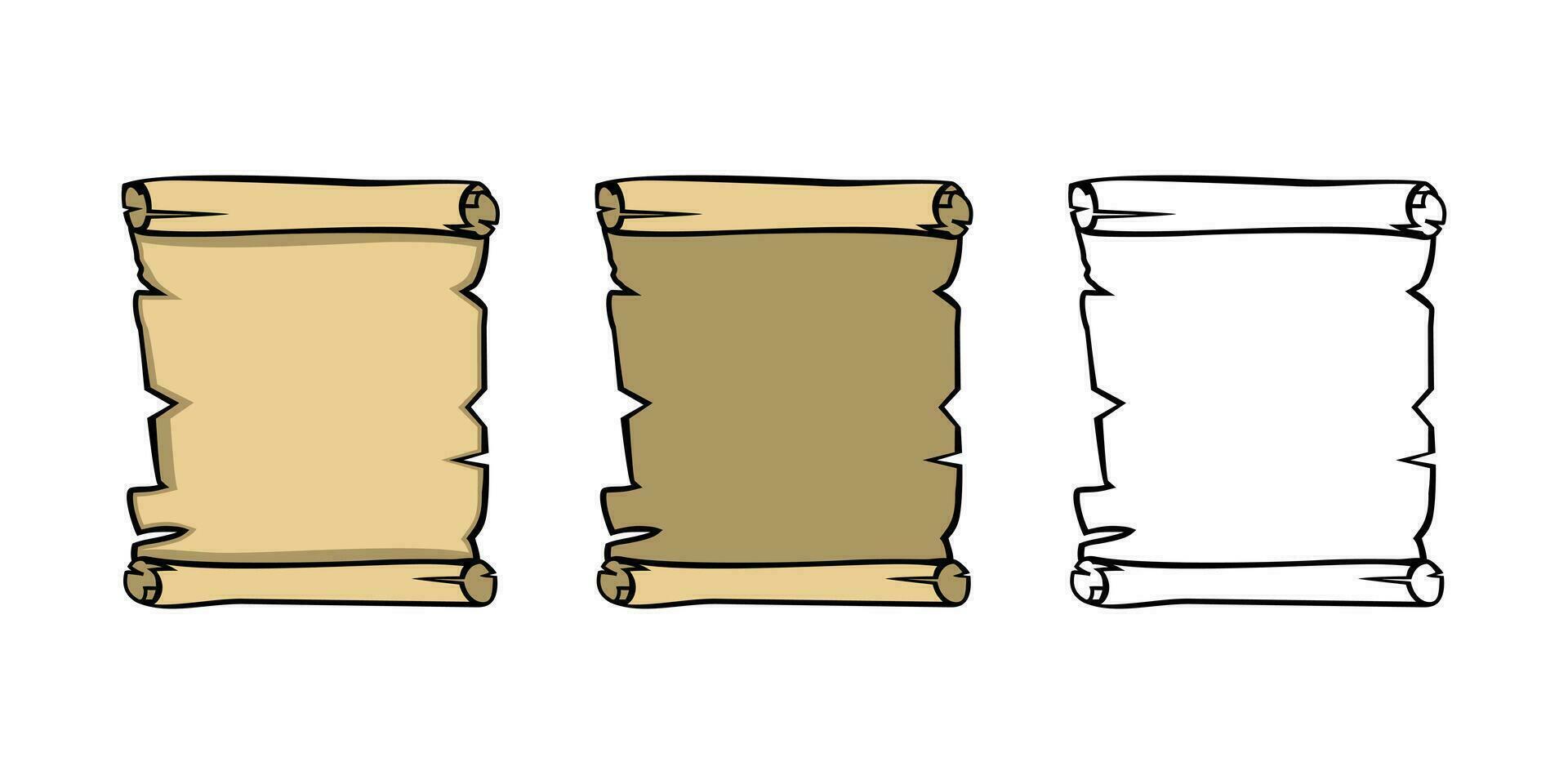 Cartoon of Parchment Inscription Design Illustration vector