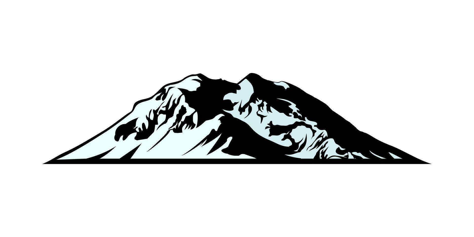 Denali Mountain Design Illustration vector