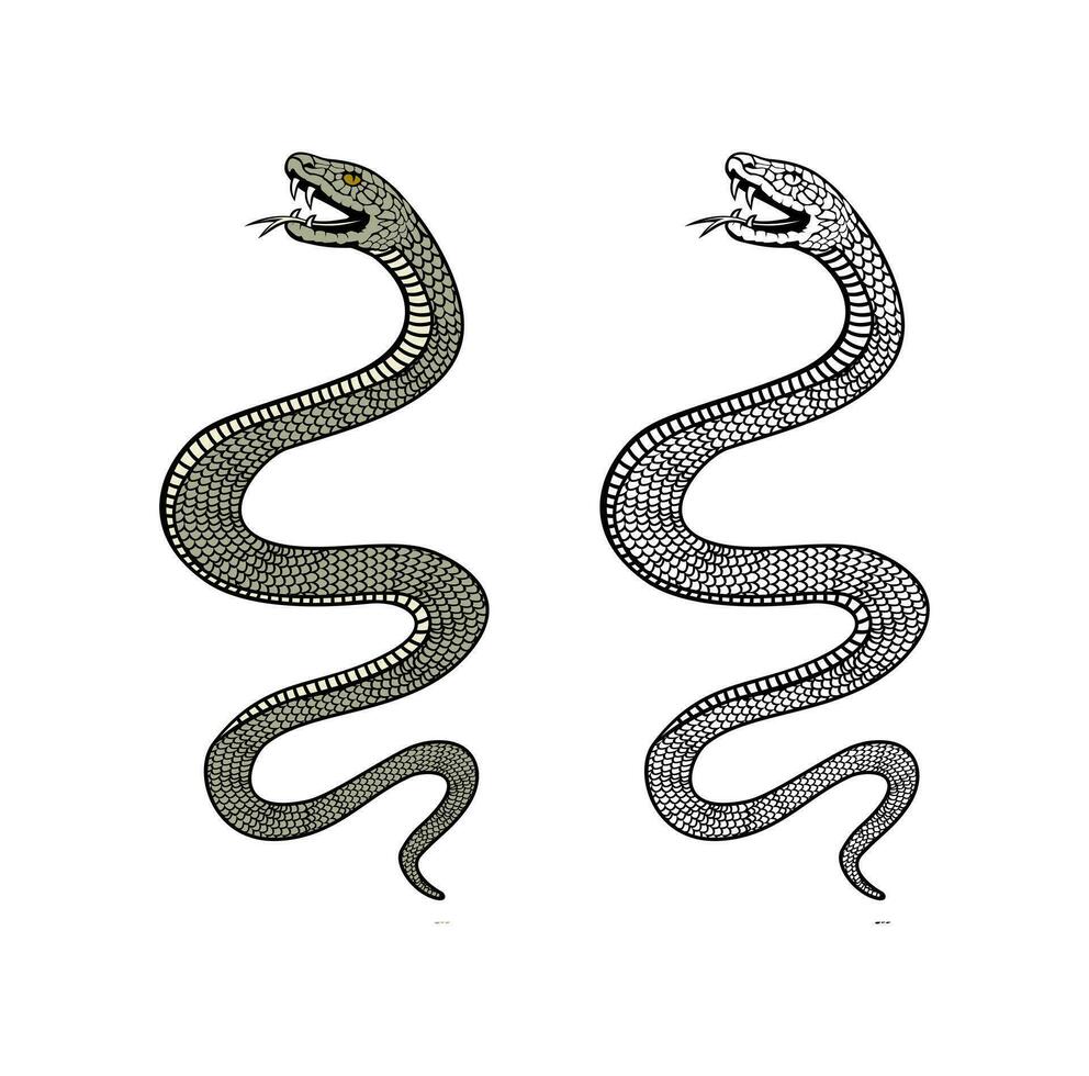 ilustración de diseño de serpiente vector