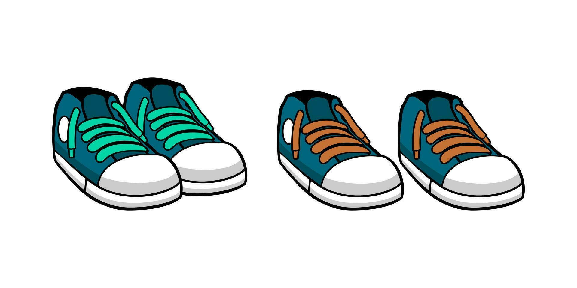 A Pair Casual Shoes Design Illustration vector