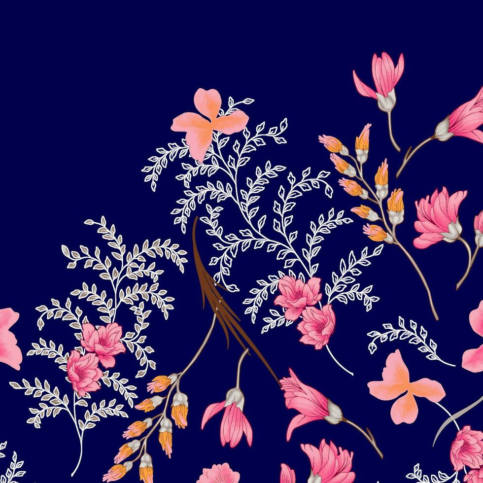 floral abstract pattern suitable for textile and printing needs vector