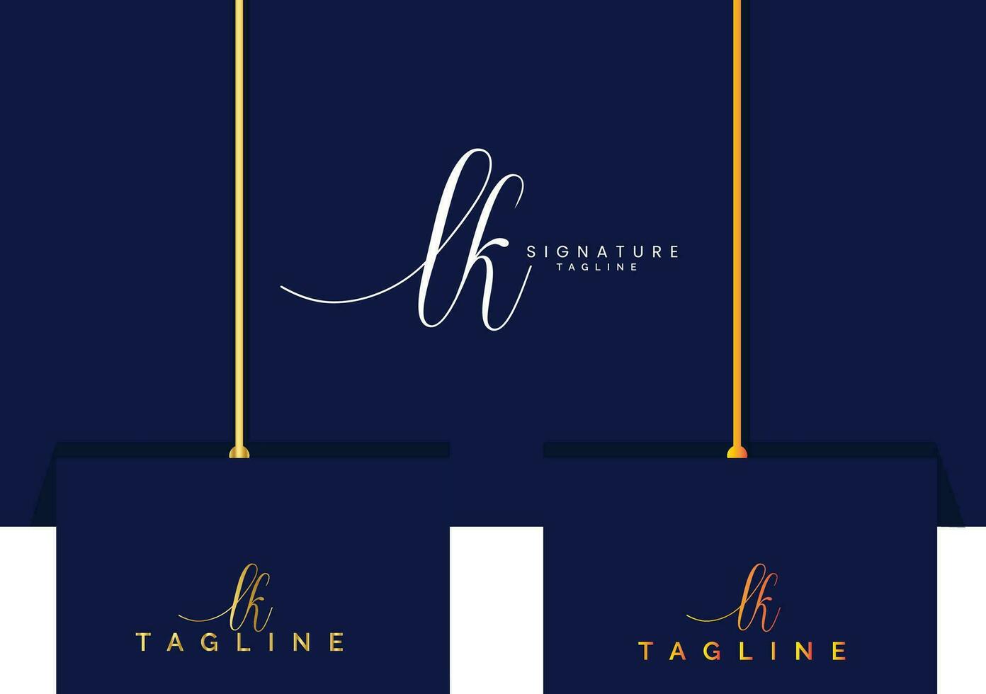 Signature Lk letter logo design. Signature logo. Lettering. KL logo. Business. Script. Font. Handwritten Lk vector. Luxury. Gold vector