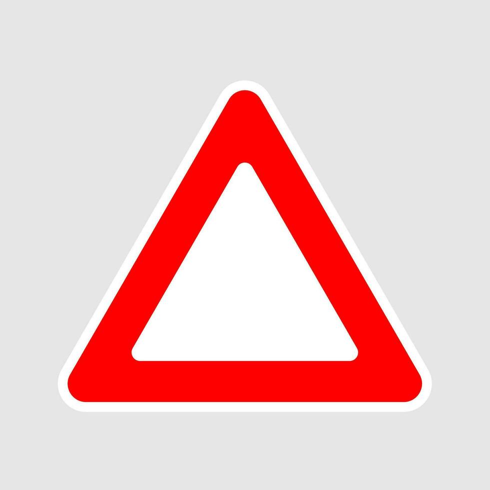 Triangle warning sign icon. Vector design.