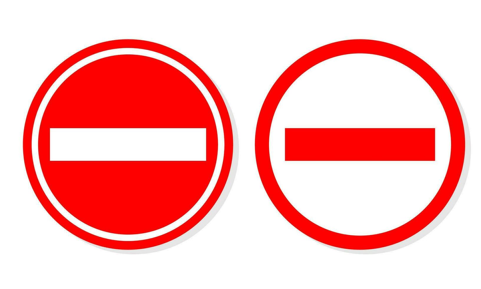 Stop sign on pack. No entry. Vector illustration.