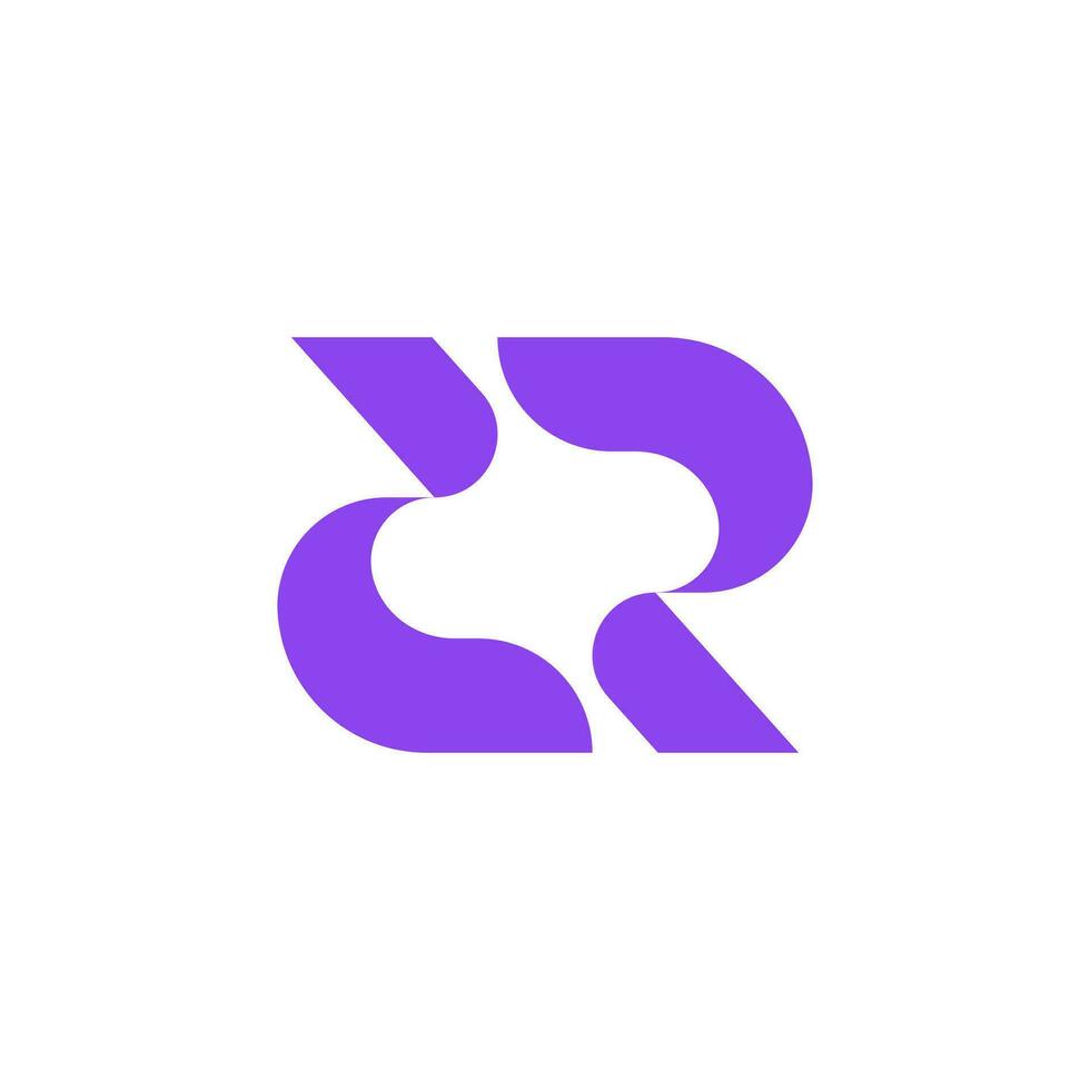abstract letter R logo design vector