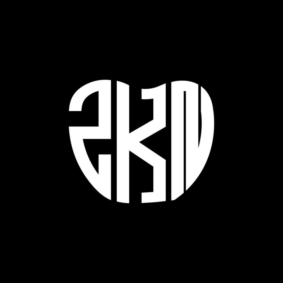 ZKN letter logo creative design. ZKN unique design. vector