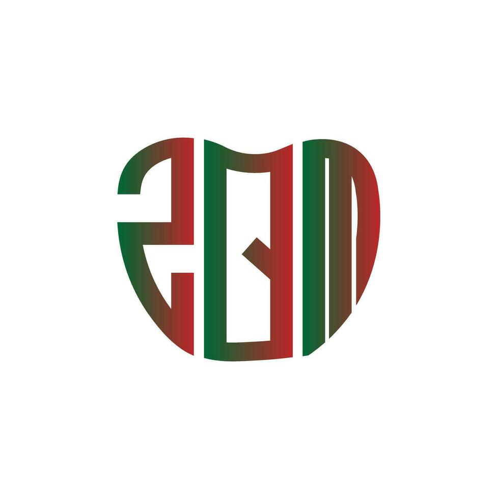 ZQM letter logo creative design. ZQM unique design. vector