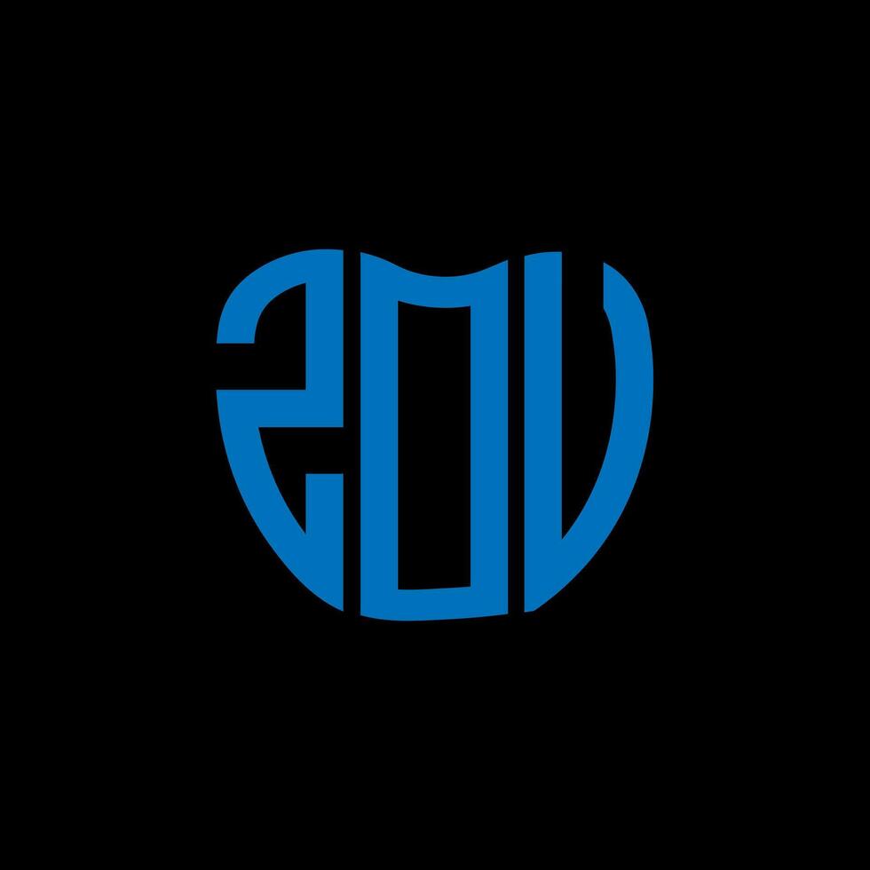 ZOV letter logo creative design. ZOV unique design. vector