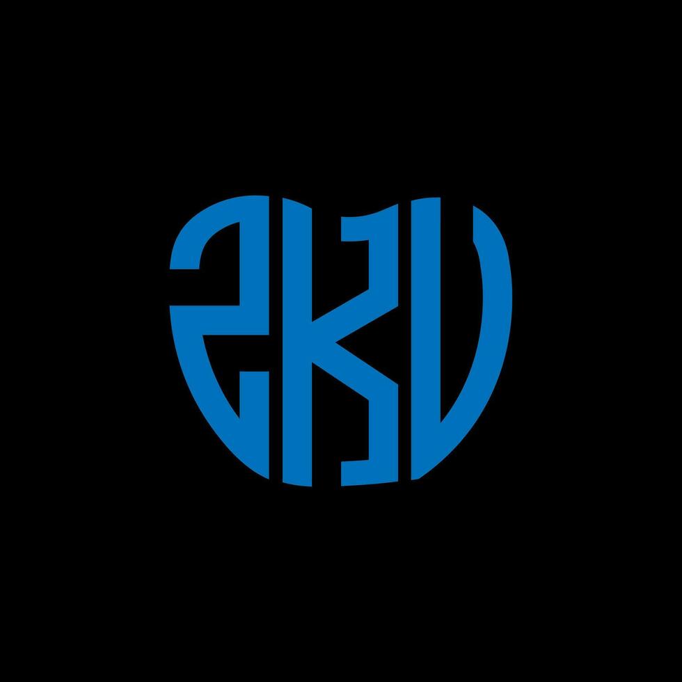 ZKV letter logo creative design. ZKV unique design. vector