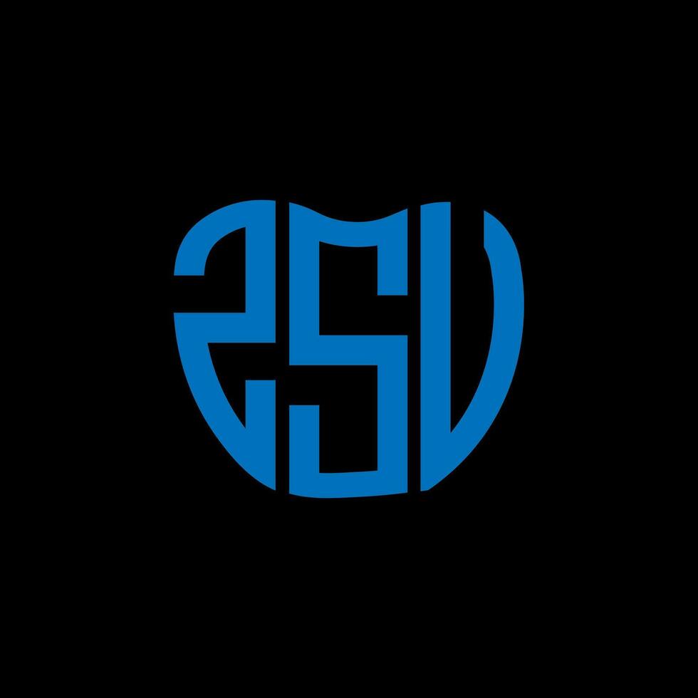 ZSV letter logo creative design. ZSV unique design. vector