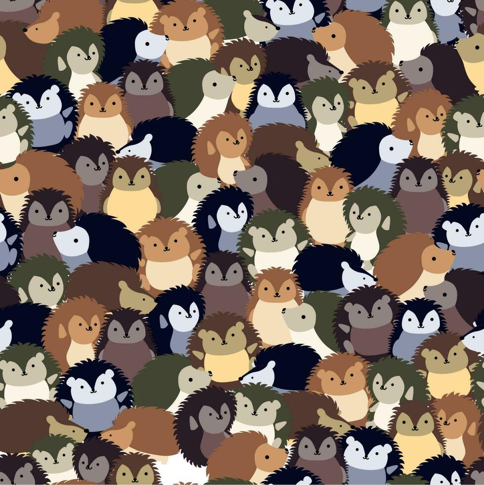 seamless pattern porcupine vector with expression