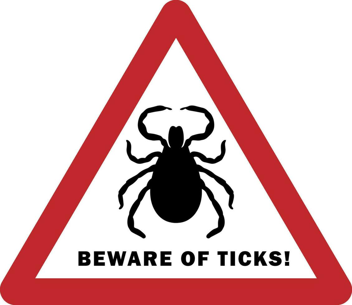 Triangle Beware of ticks. vector