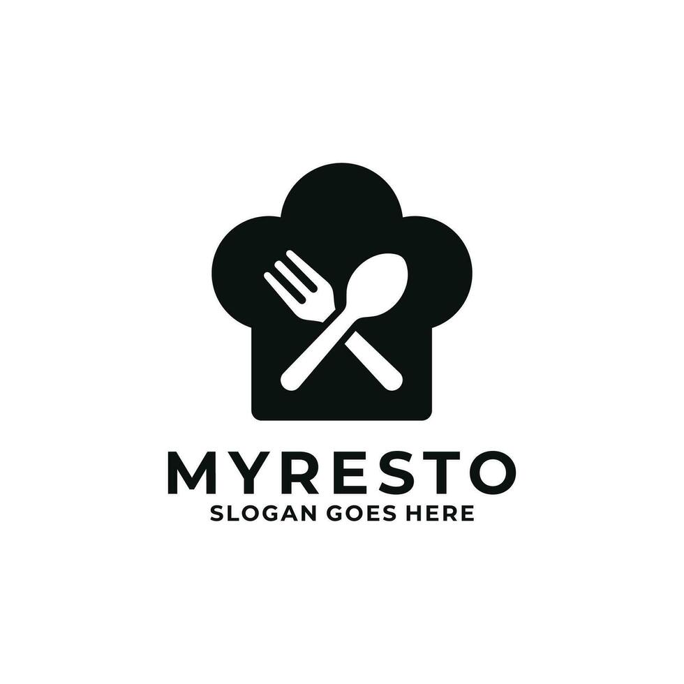 Ilustración de vector de diseño de logotipo de restaurante