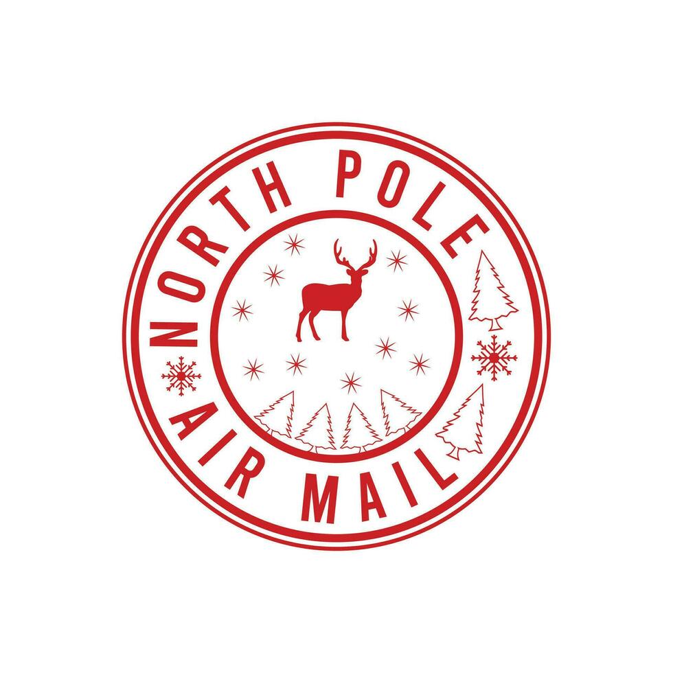 NORTH POLE AIR MAIL vector