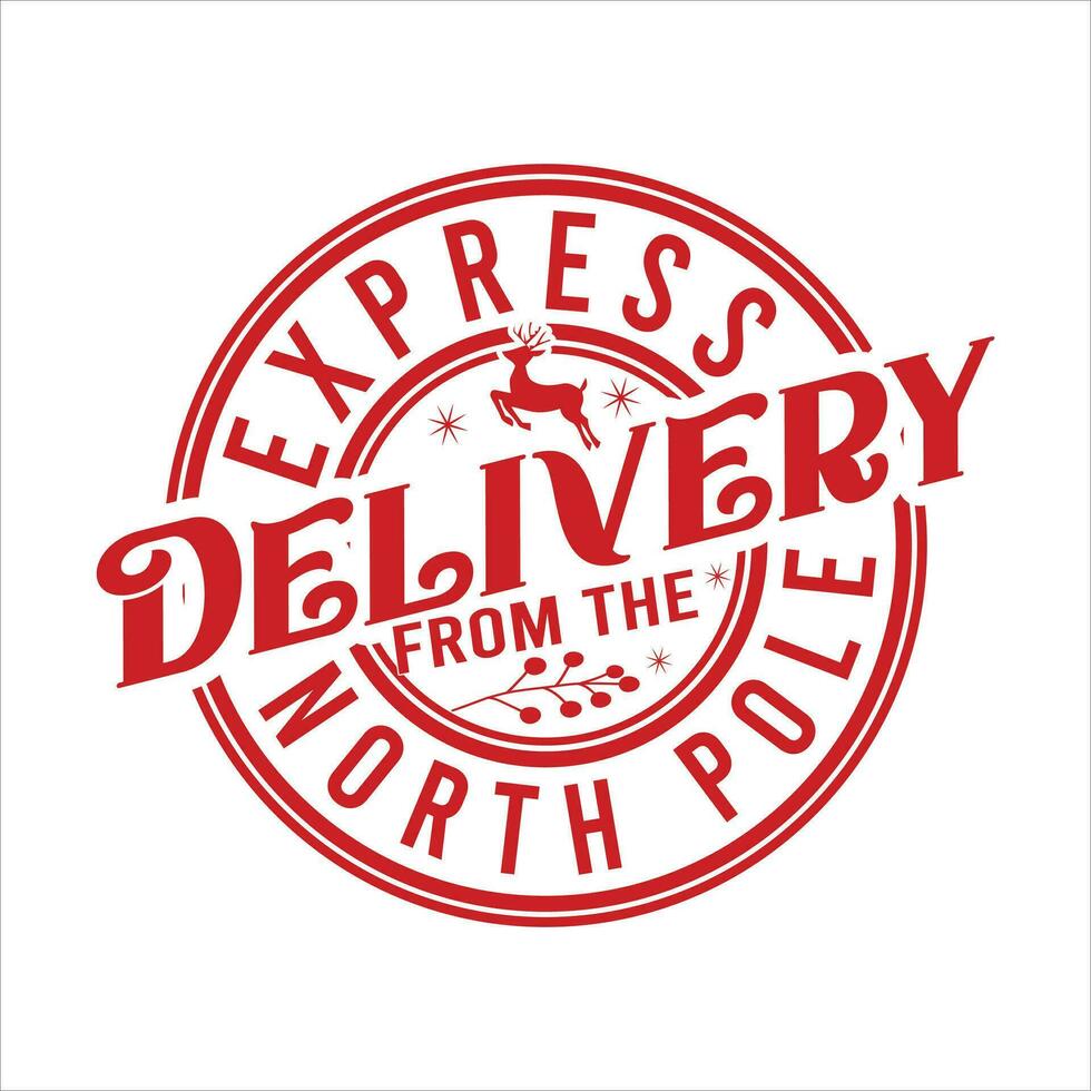 EXPRESS DELIVERY FROM THE NORTH POLE vector