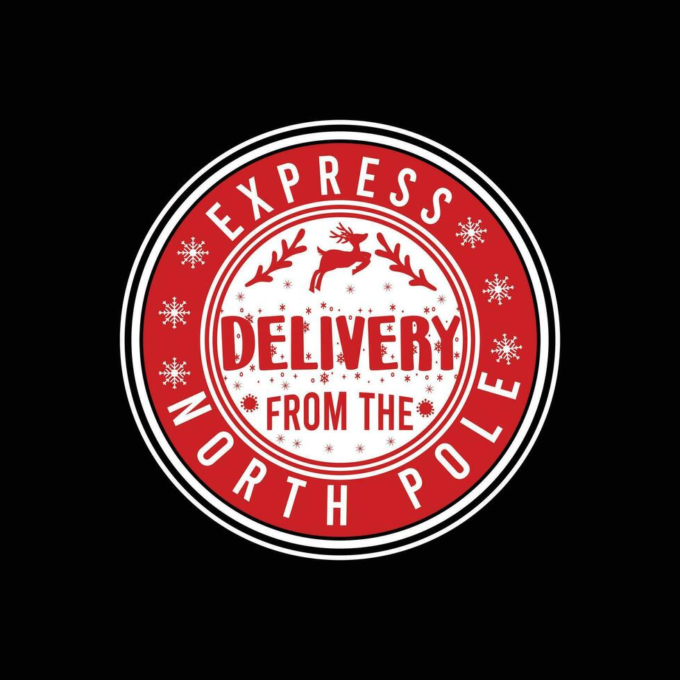 EXPRESS DELIVERY FROM THE NORTH POLE vector