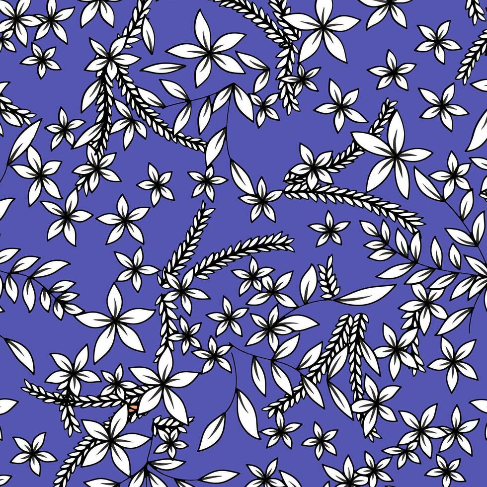 floral abstract pattern suitable for textile and printing needs vector