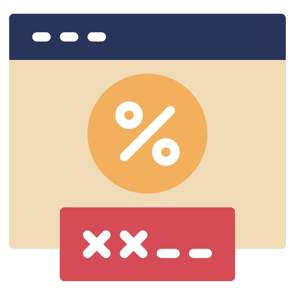 Promo Code icon Illustration, for web, app, infographic, etc vector