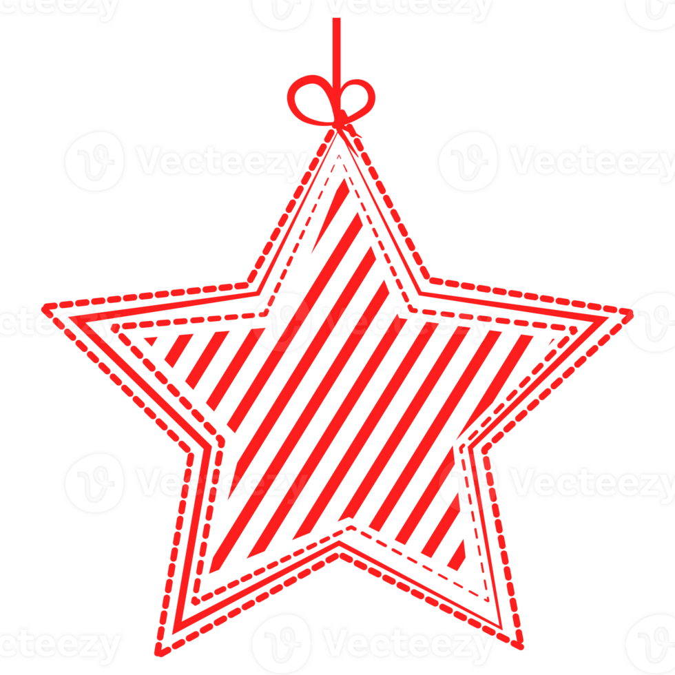 Red Star, Christmas decoration png