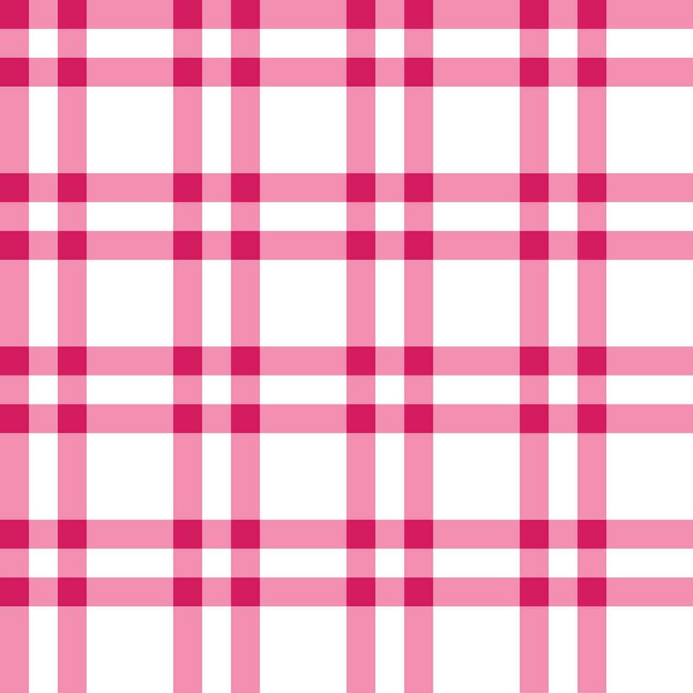 Pink plaid pattern. plaid pattern background. plaid background. Seamless pattern. for backdrop, decoration, gift wrapping, gingham tablecloth, blanket, tartan. vector