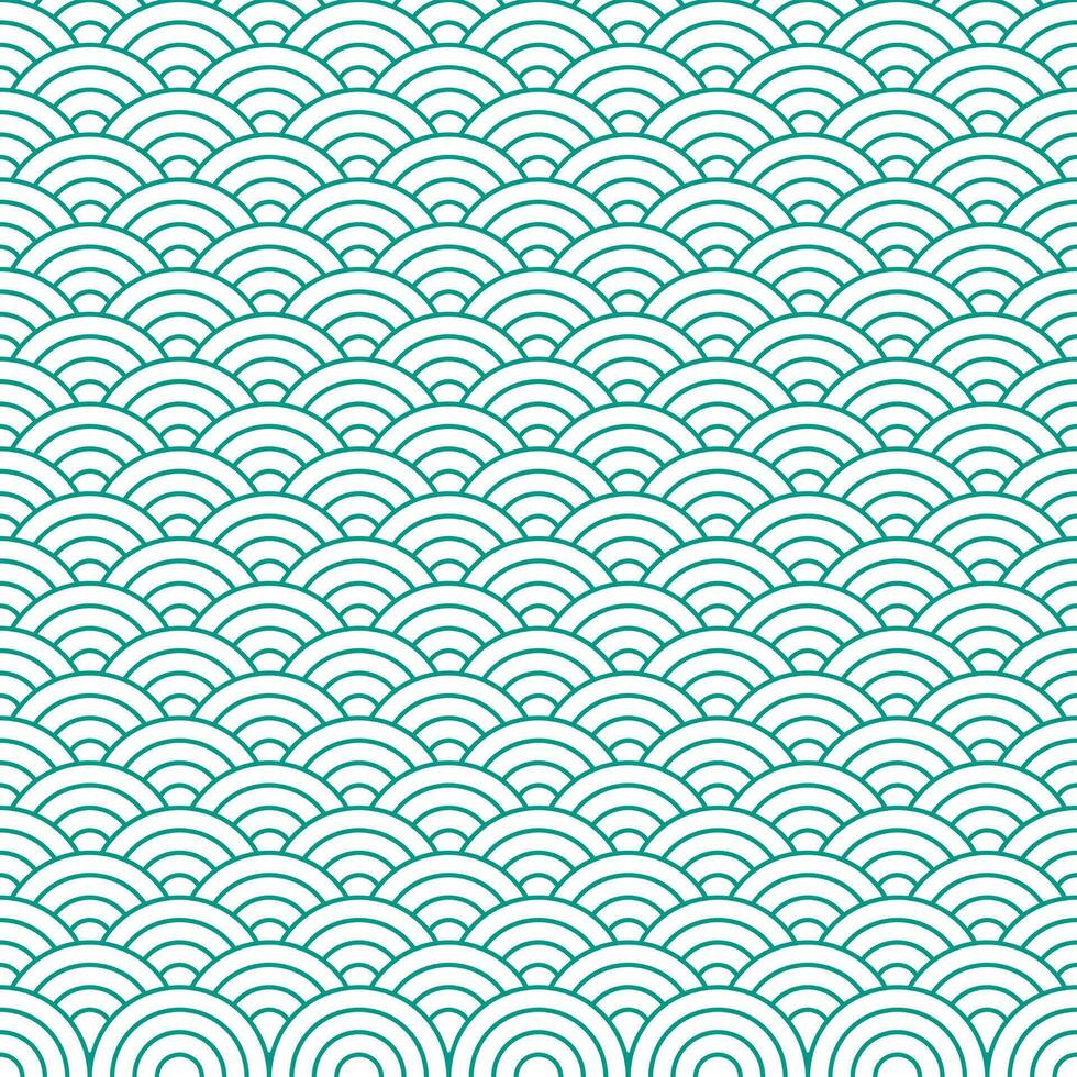 Green Japanese wave pattern background. Japanese seamless pattern vector. Waves background illustration. for clothing, wrapping paper, backdrop, background, gift card. vector