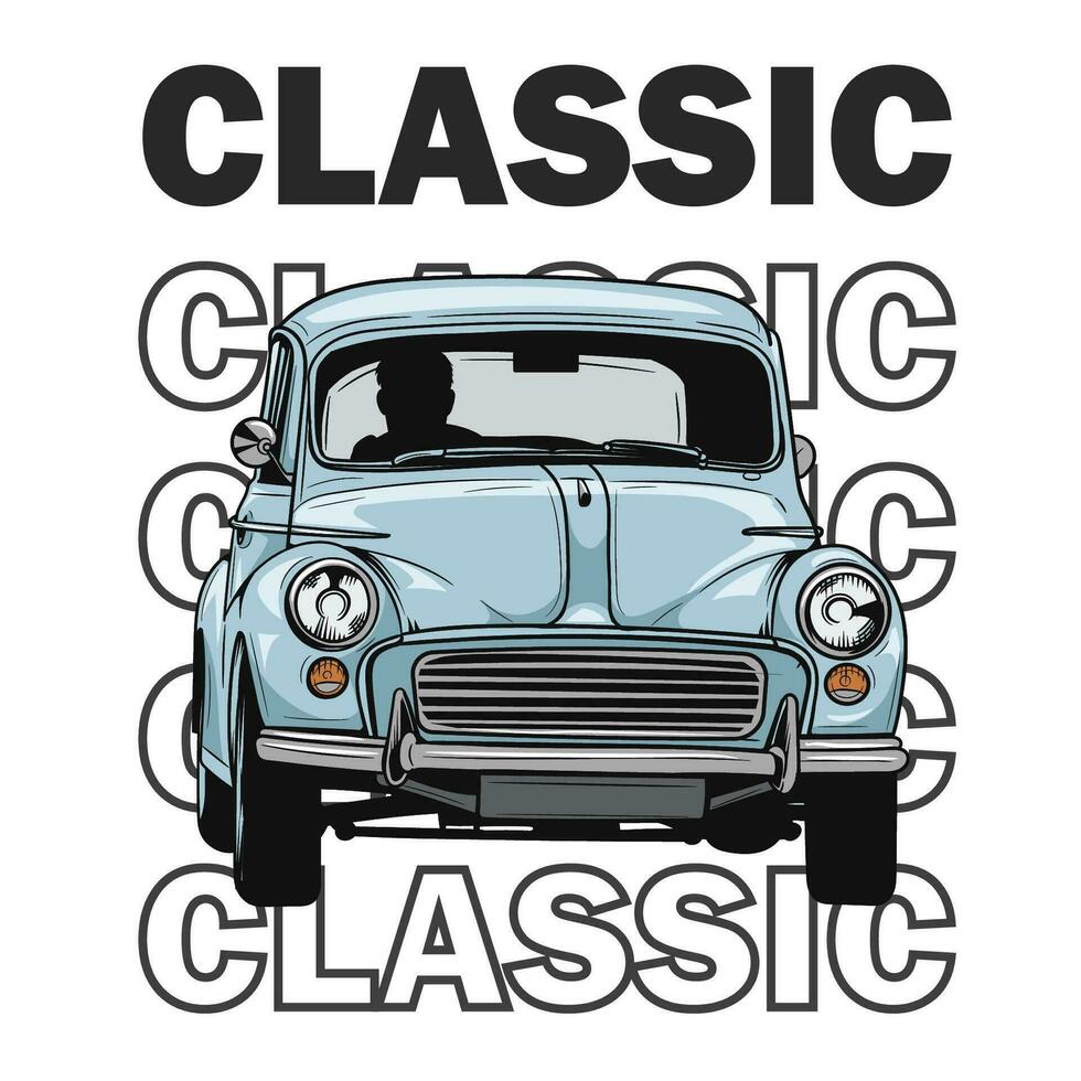 classic car vector illustration