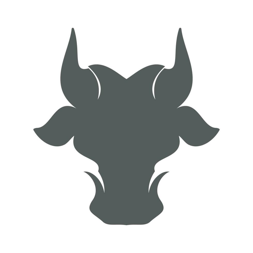 icono de vector de plantilla de logotipo de vaca