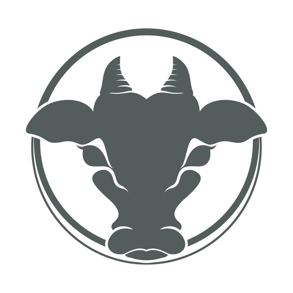 icono de vector de plantilla de logotipo de vaca