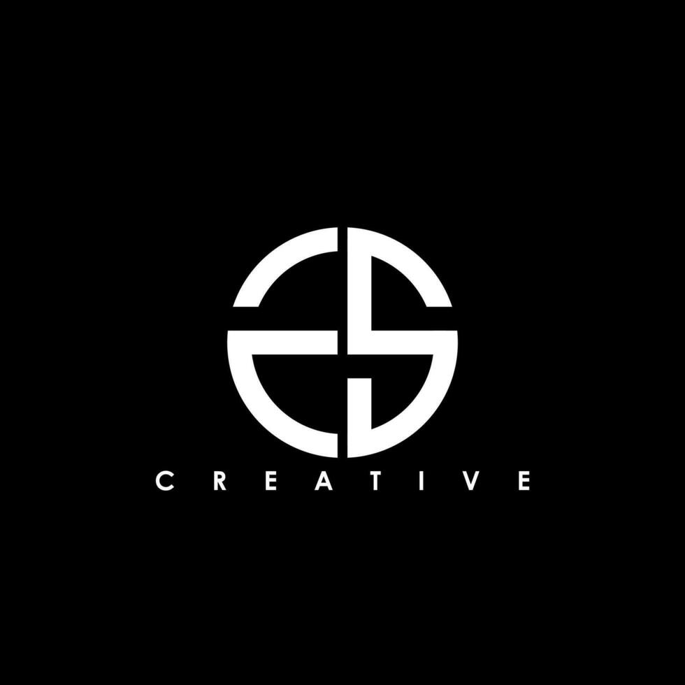 ES  Letter Initial Logo Design Template Vector Illustration