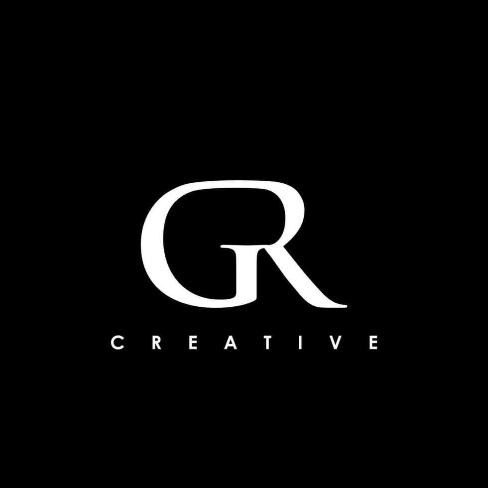 GR  Letter Initial Logo Design Template Vector Illustration