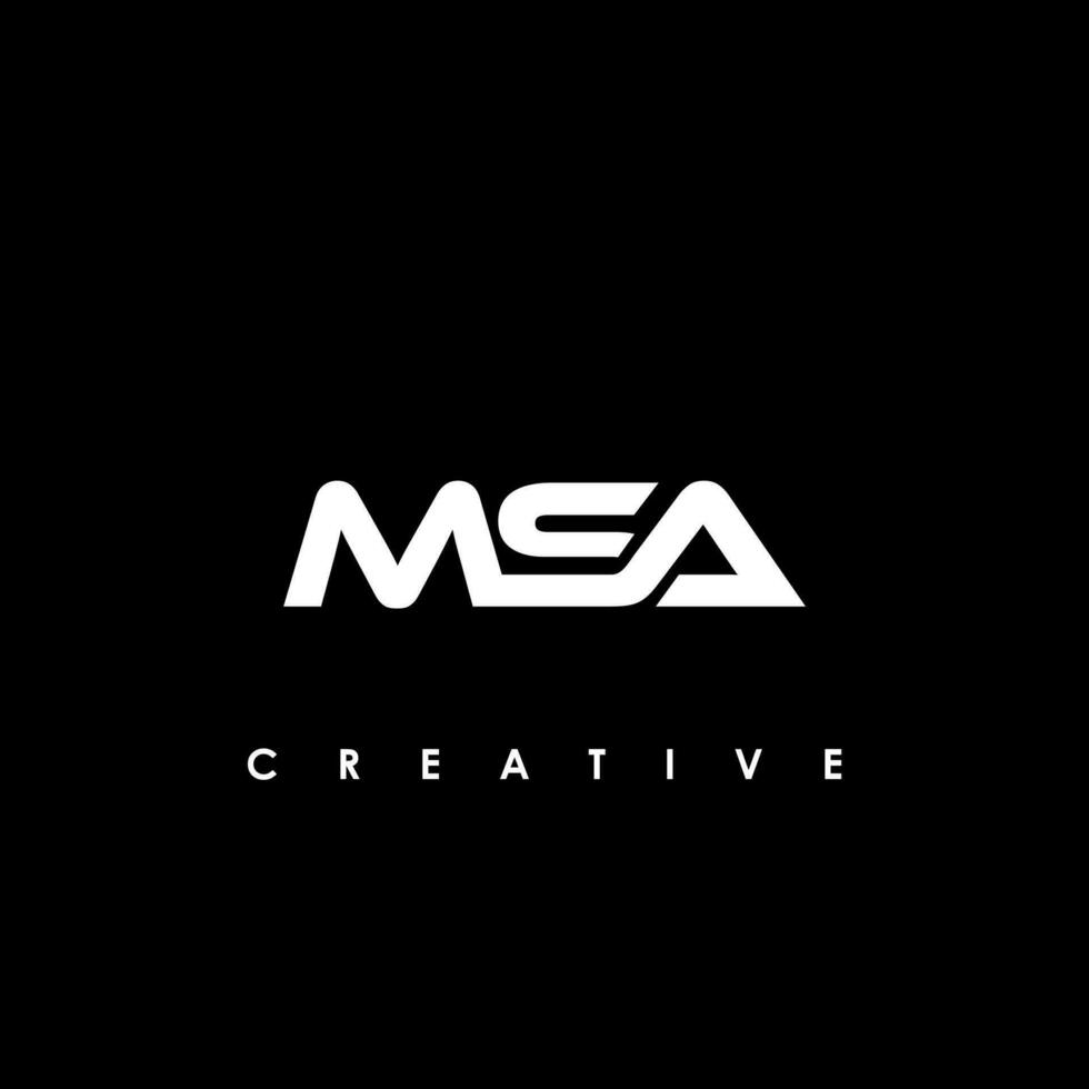 msa letra inicial logo diseño modelo vector ilustración