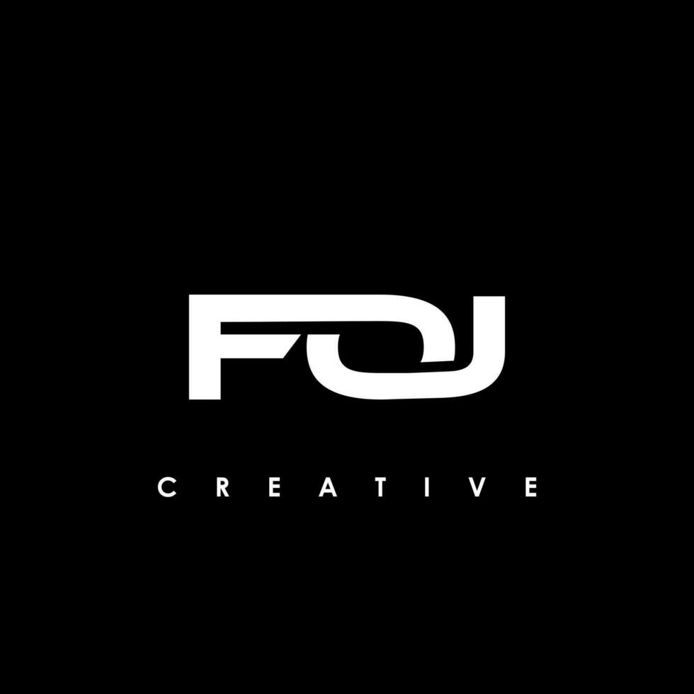 FOJ  Letter Initial Logo Design Template Vector Illustration