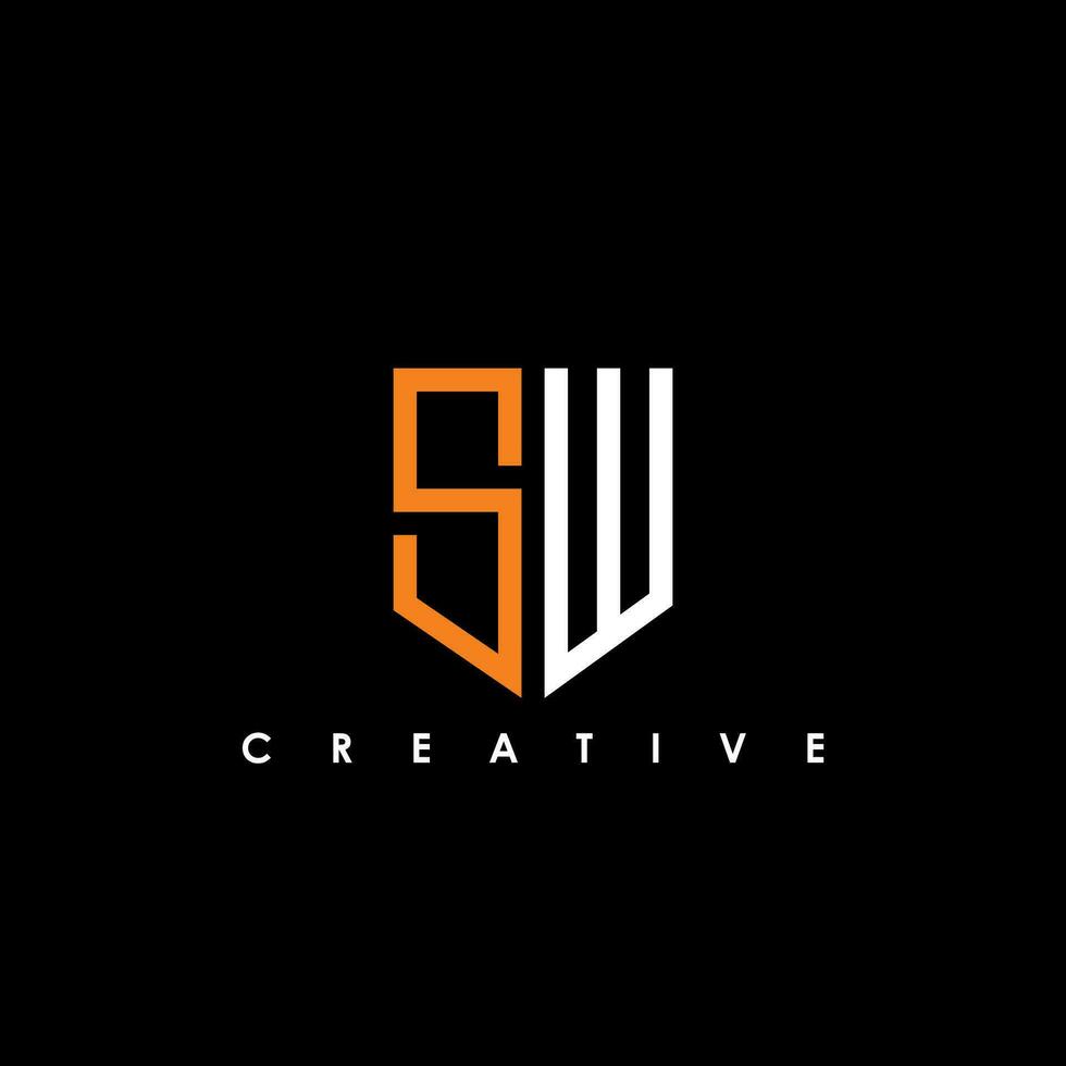 SW  Letter Initial Logo Design Template Vector Illustration