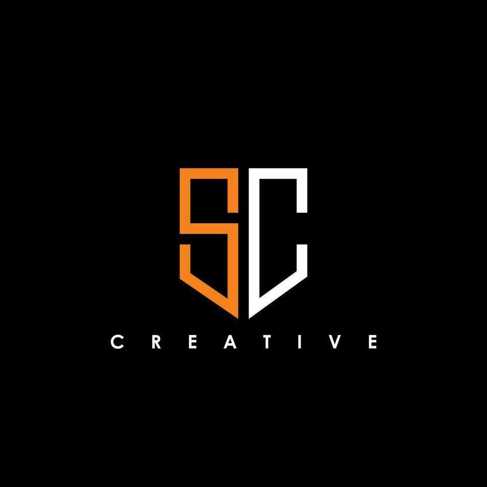 SC  Letter Initial Logo Design Template Vector Illustration