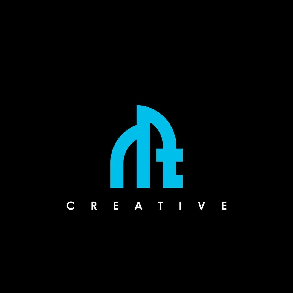 MT Letter Initial Logo Design Template Vector Illustration