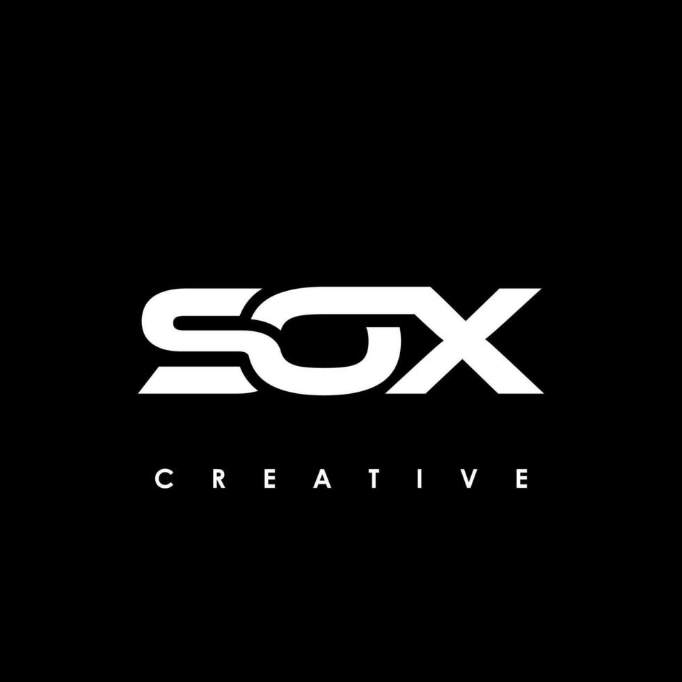 sox letra inicial logo diseño modelo vector ilustración