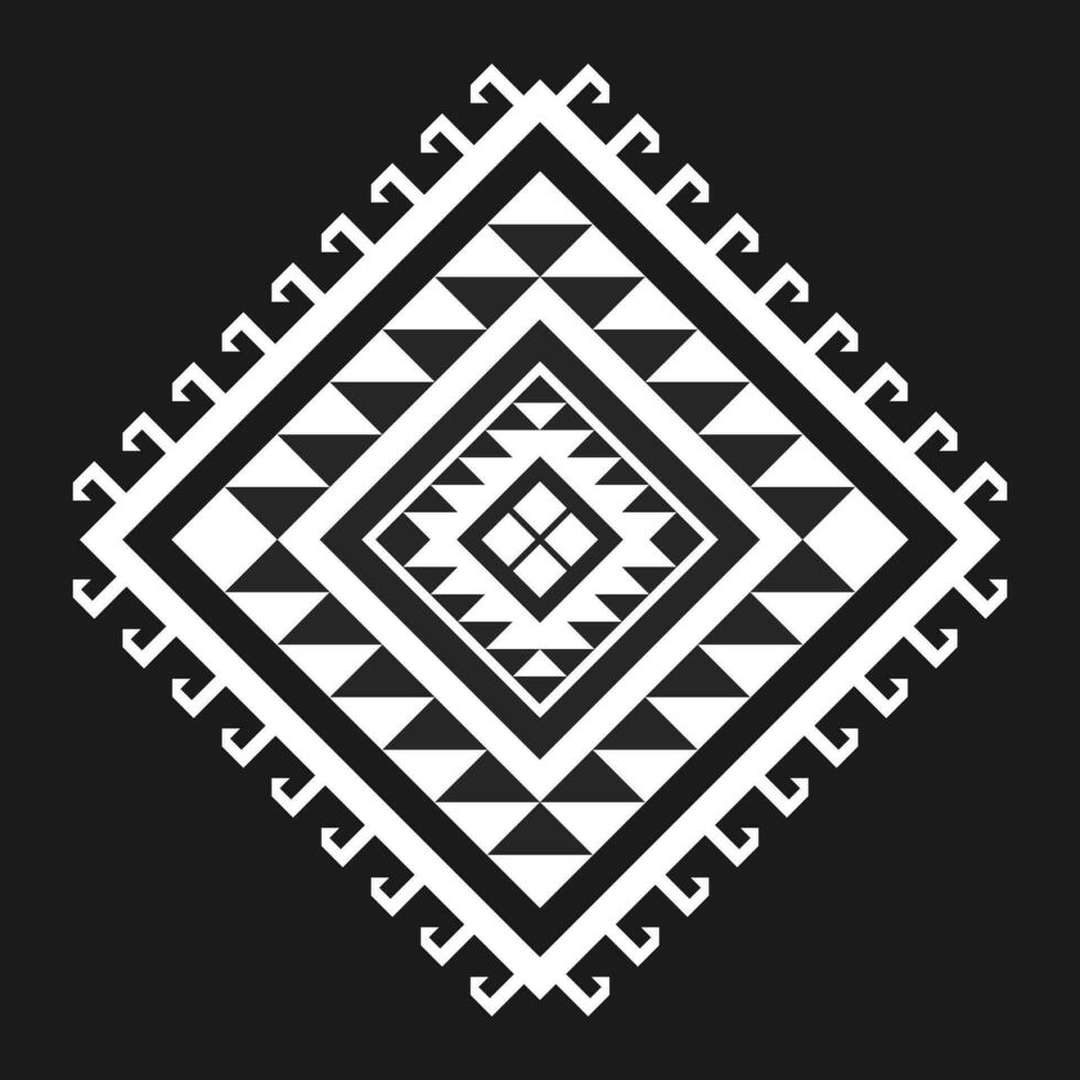 Geometric ethnic pattern art. American, Mexican style. Background Aztec tribal ornament. Design for fabric, clothing, textile, logo, symbol. vector