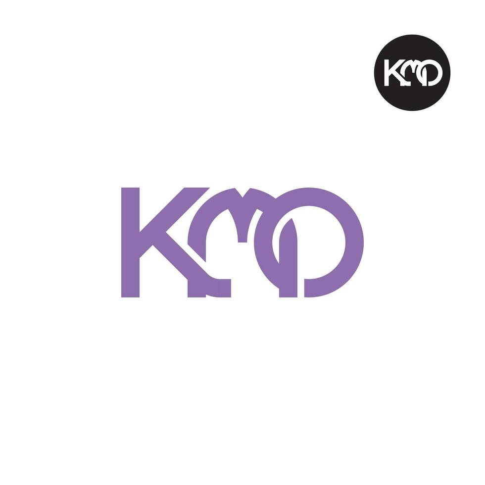 letra kmo monograma logo diseño vector