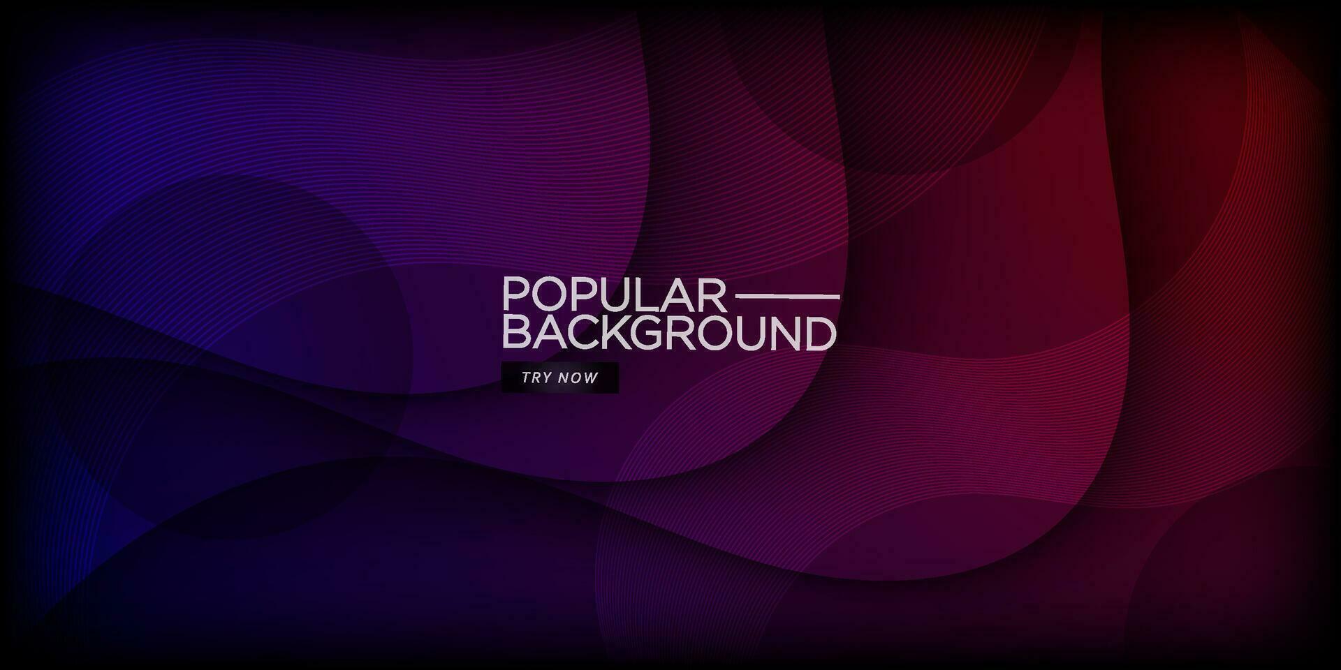 Futuristic wave abstract background with dark red and blue gradient color on background with wavy lines shadow pattern. Eps10 Illustration vector
