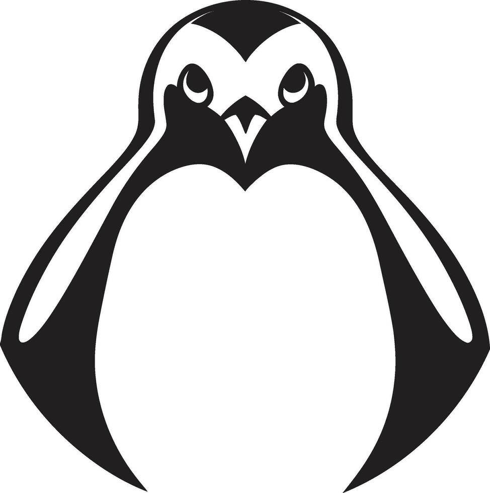 Elegant Antarctic Ambassadors Black Vector Penguin Logos Tribute Sculpted Elegance in Shadows Penguin Emblem in Noir