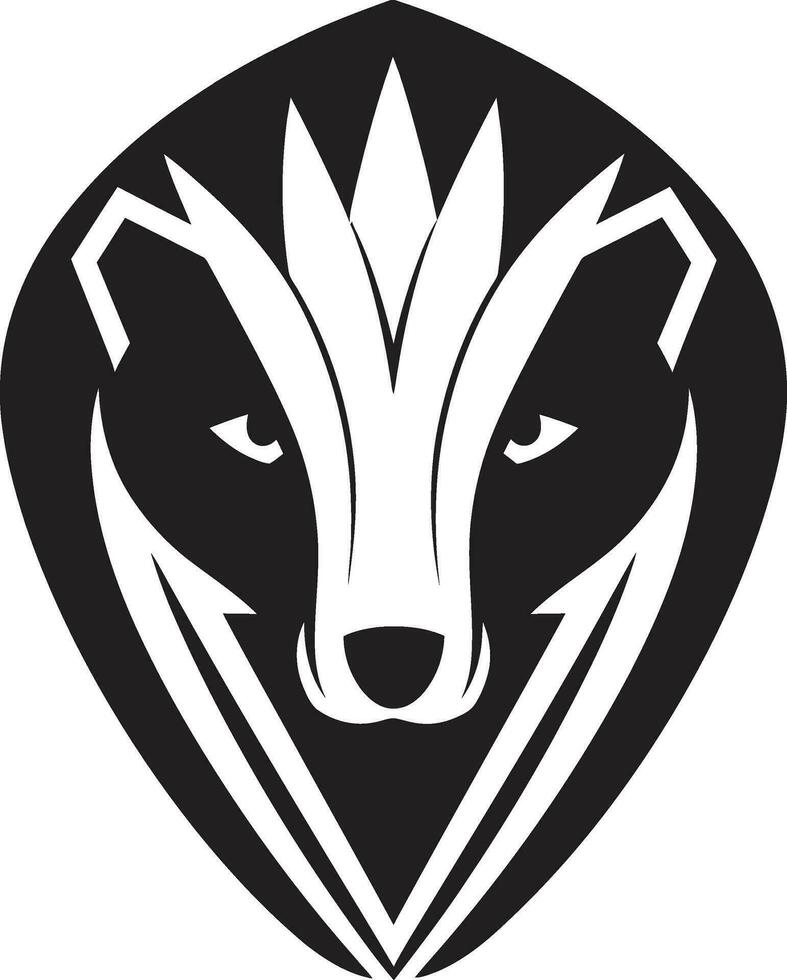 Badger Crown Design Badger Majesty Mark vector