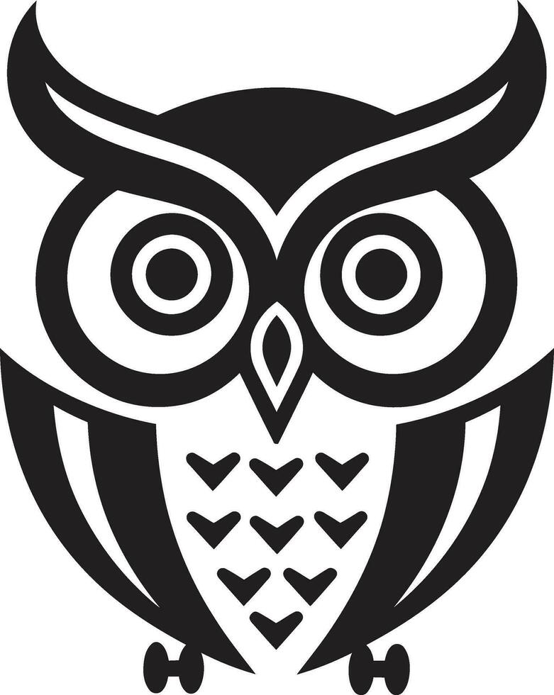 elegante búho emblema diseño nocturno búho gráfico símbolo vector
