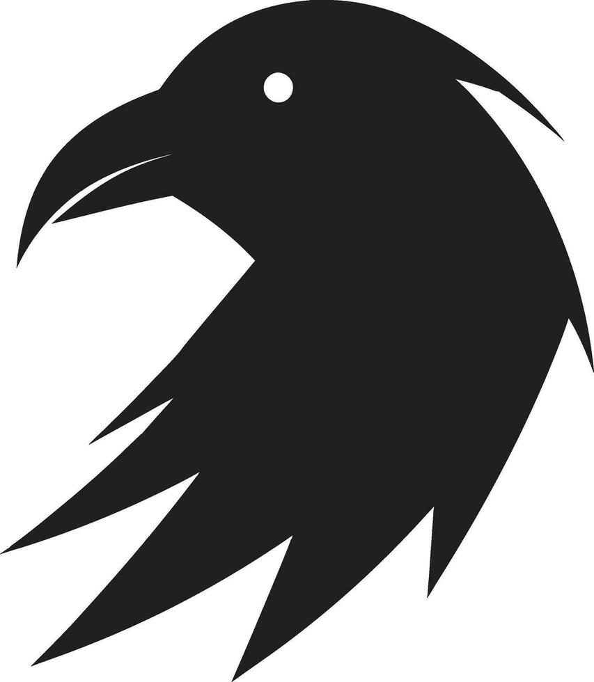 Sleek Bird Abstract Logo Minimalistic Crow Monogram vector