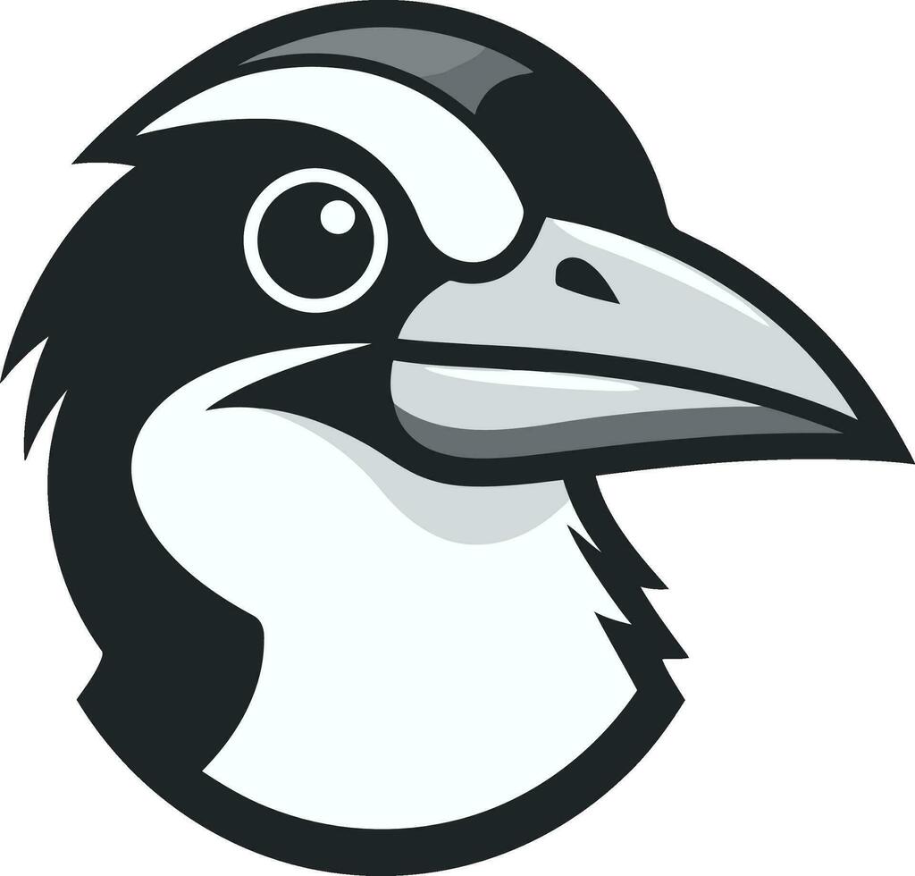 Sculpted Intrigue Black Vector Seagull Regal Aviator Seagull Icon Design in Onyx