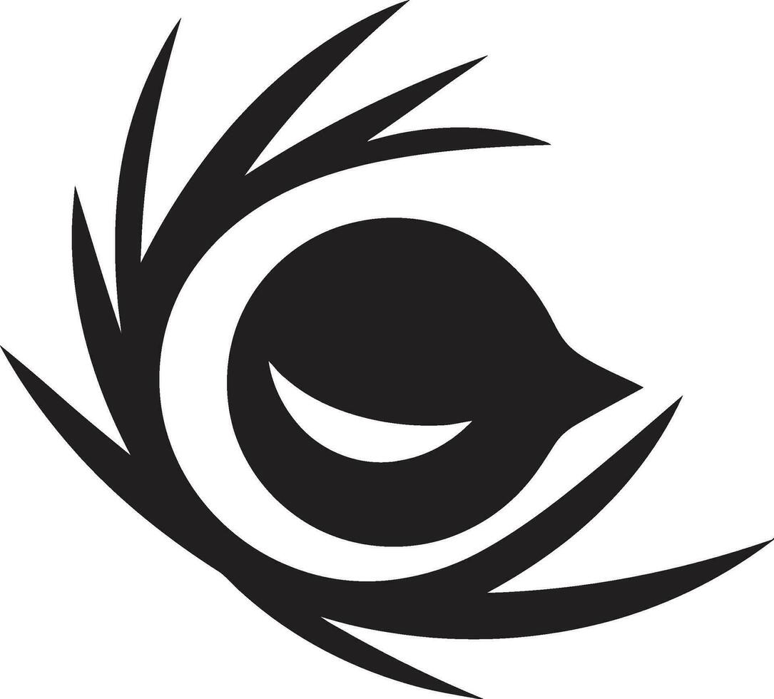 intrincado artesanía noir pájaro nido diseño agraciado morada negro pájaro nido logo arte vector