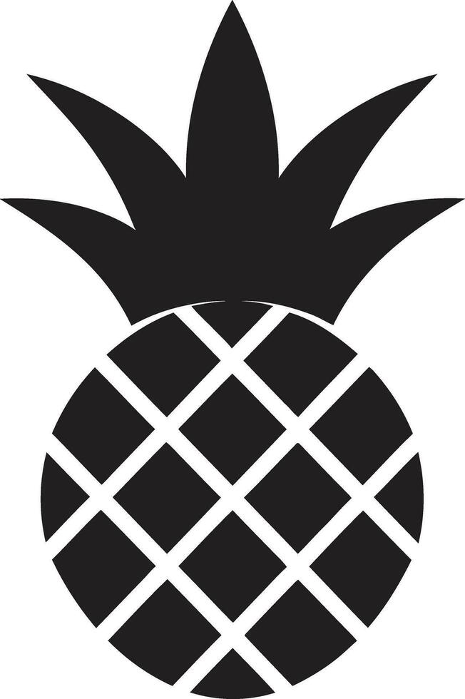 piña cara icono negrita piña vector diseño