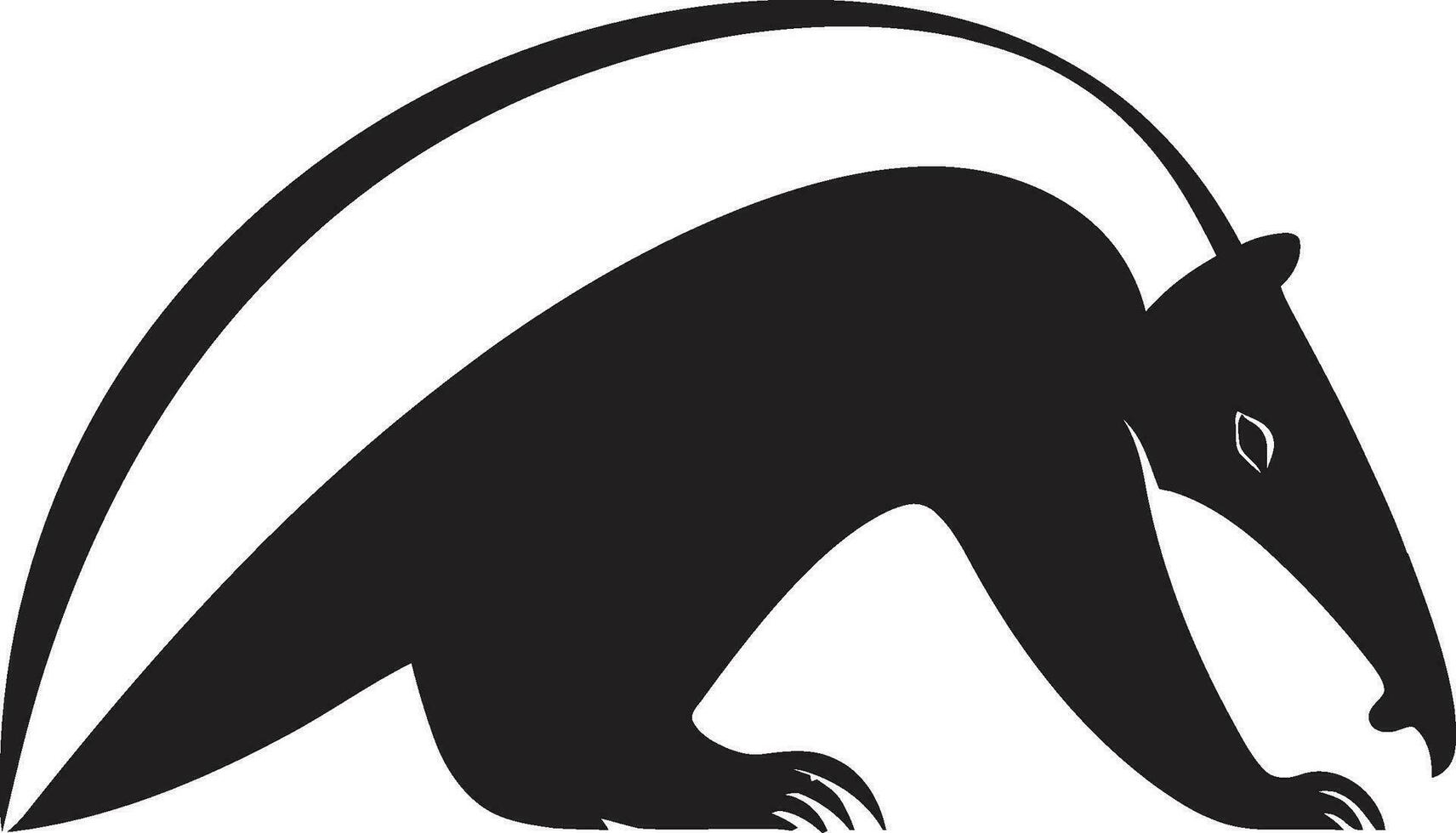 majestuoso negro oso hormiguero icono vector logo brillantez negro vector oso hormiguero símbolo un icónico logo diseño