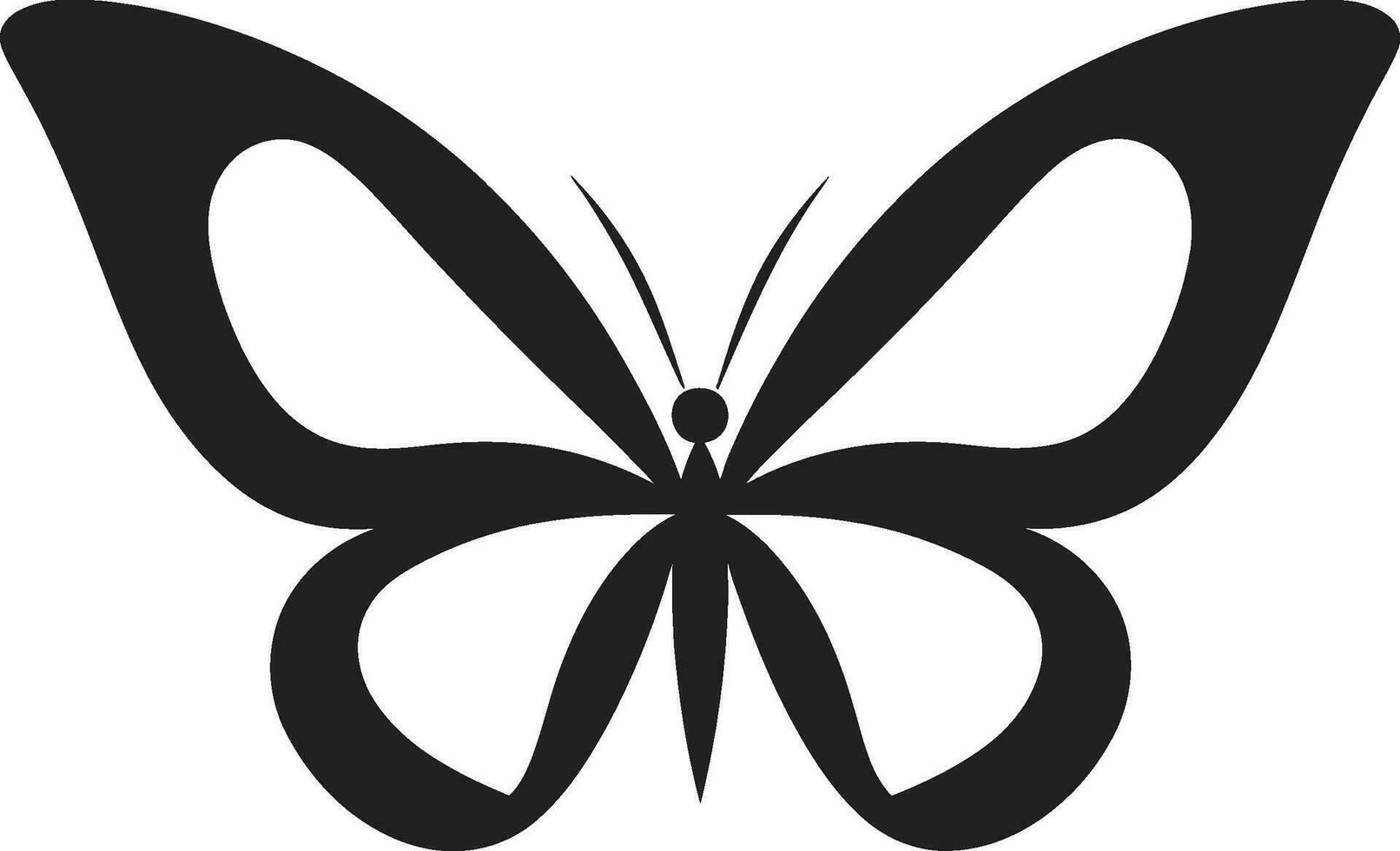 Noir Elegance in Motion Butterfly Emblem Crafted Beauty Black Vector Butterfly Logo