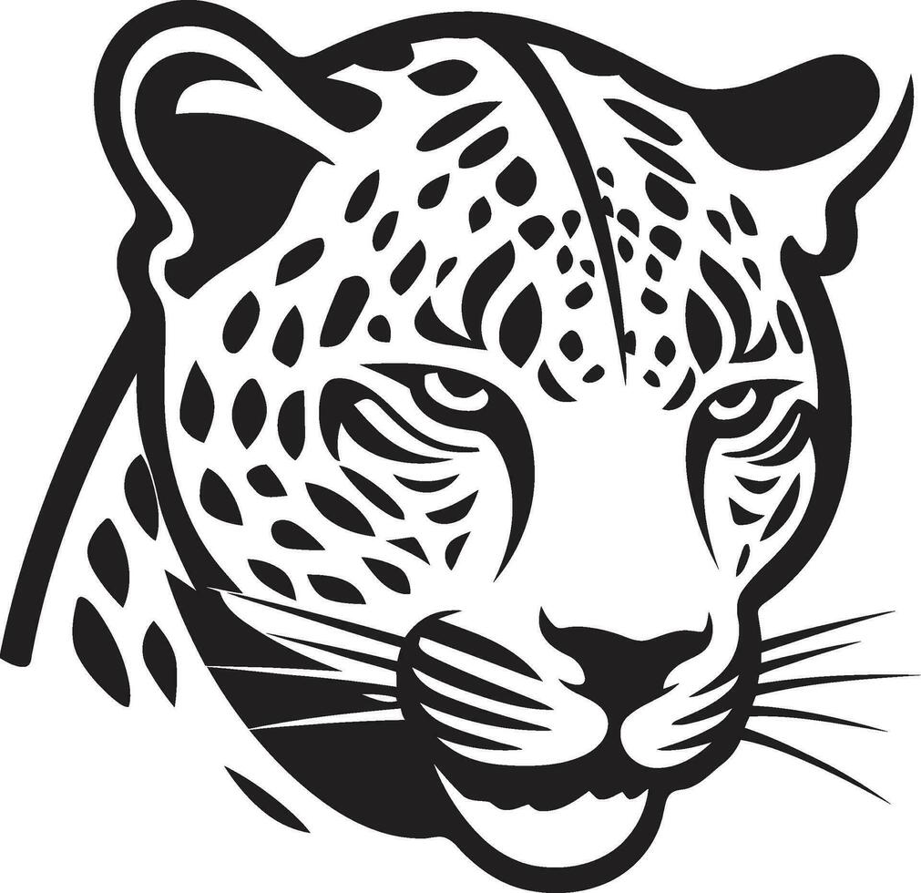 majestuoso negro vector leopardo emblema un feroz logo diseño elegancia en movimiento negro leopardo icono en vector