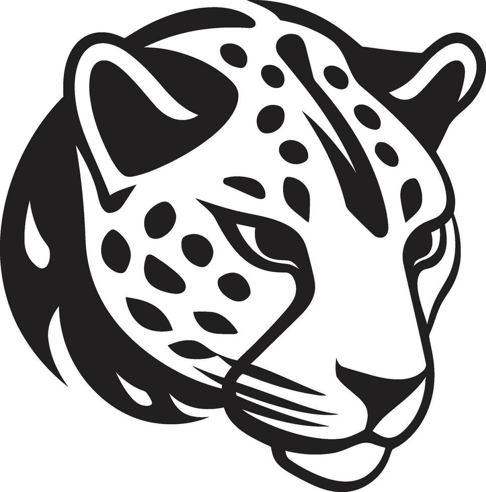 Silent Predator Ocelot Logo in Black Ocelots Charm Vector Icon in Ebony